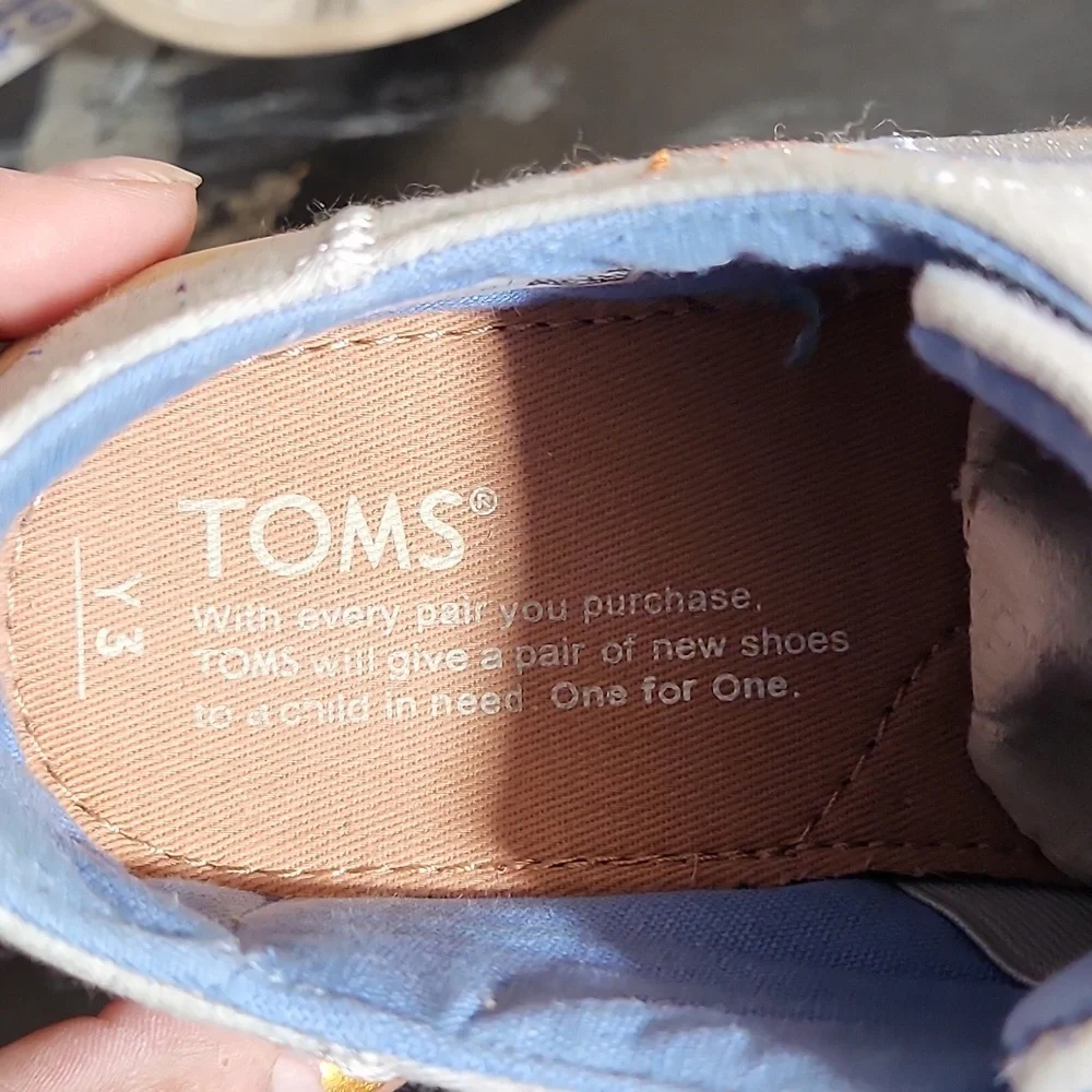 TOM'S 3Y Lenny Grey Multi Speckle Drizzly Weather Lace Up Shoes